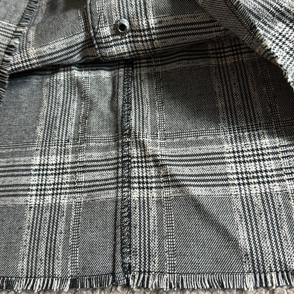 Urban Outfitters Plaid Mini Skirt with Buttons Womens medium Grey White Black - Picture 5 of 7